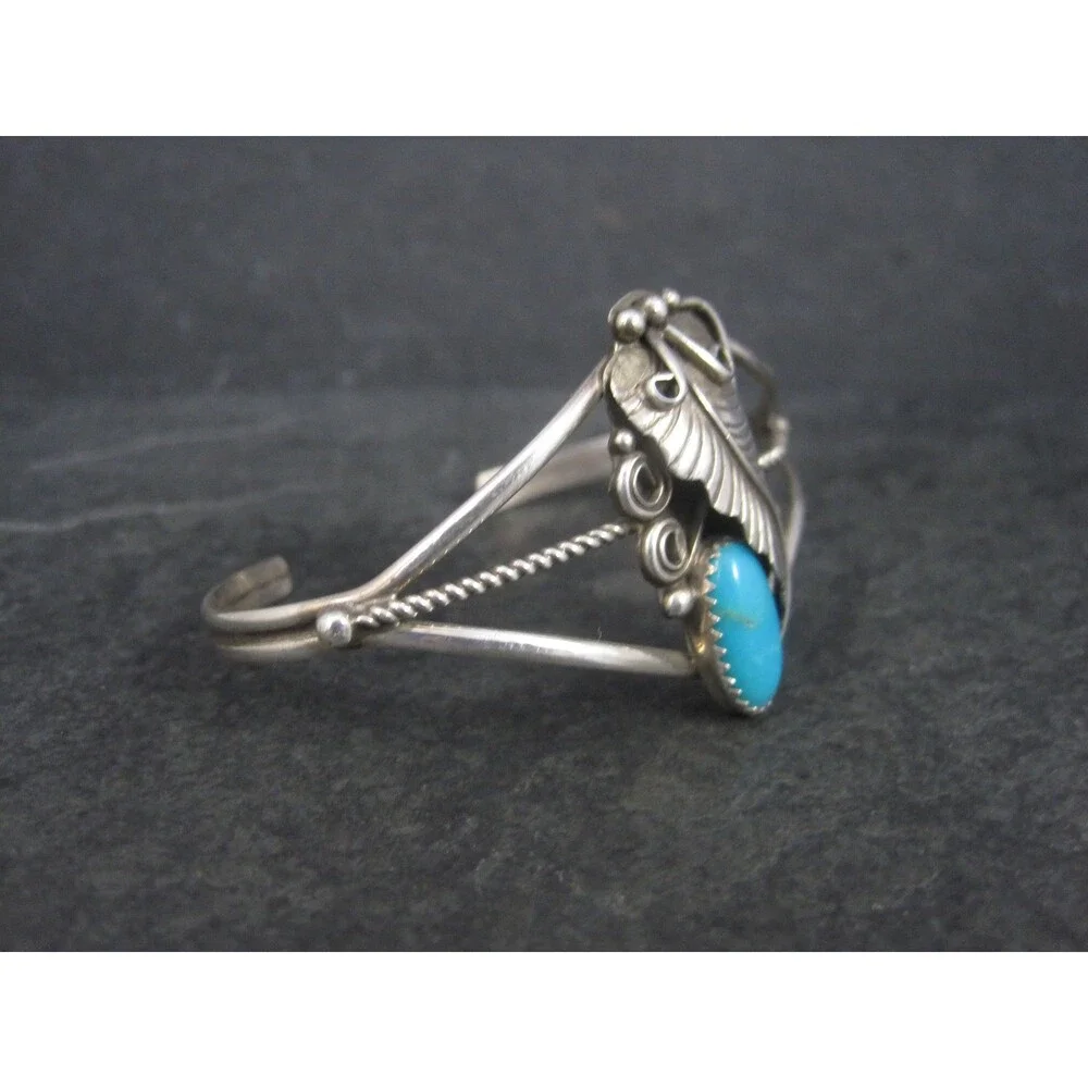 Vintage Native American Turquoise Cuff Bracelet 5.75 Inches